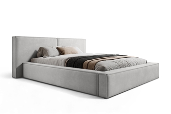 Posteľ čalúnená Molino 180x200 S vnútorným úložným priestorom- šedý velúr Castel 80 