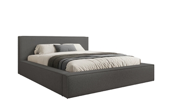 Postel čalouněné Nirello 160x200 s úložným prostorem- tmavě šedá bukla Quelle 92