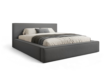 Postel čalouněné Nirello 160x200 s úložným prostorem- tmavě šedá samet Castel 93