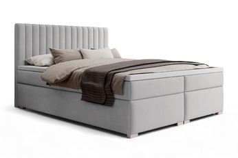 Postel boxspring Solani 160x200 s úložním prostorem - šedá samet Castel 80 Postel boxspring Solani 160x200 s úložním prostorem - šedá samet Castel 80
