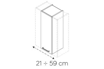 KAMMONO P4 W__.1/100_SPEC - Skříňka závěsná regulowana w zakresie 21-59cm 