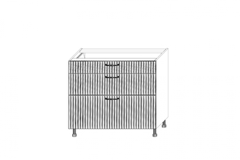 KAMMONO F11 DSS90/3 - Skříňka kuchyňská se třemi  zásuvkami