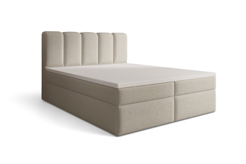 Boxspring posteľ Tenor 160x200 s úložným priestorom - Béžová bukla Quelle 05