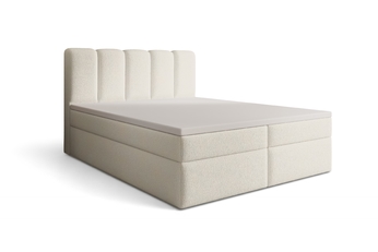 Boxspring posteľ Tenor 160x200 s úložným priestorom - svetlý Béžová bukla Quelle 02 