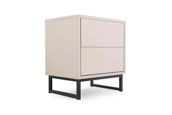 Nočný Stolík Genua so zásuvkami 43 cm - Béžová