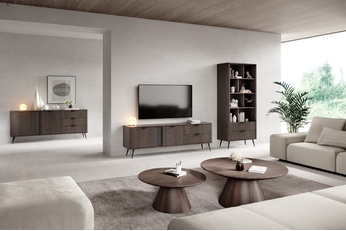 Komplet nábytku do obývacej izby Edrin I - Dub dunin / Čierny