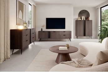 Komplet nábytku do obývacej izby Edrin II - Dub dunin / Čierny