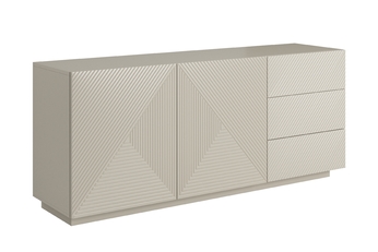 Komoda Asha 167 cm dvojdverová so zásuvkami - kašmír