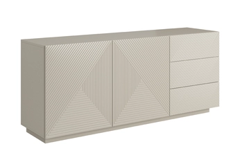 Komoda Asha 167 cm dvojdverová so zásuvkami - kašmír