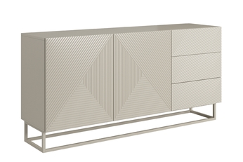 Komoda Asha 167 cm dvojdverová so zásuvkami - kašmír / kašmír Rošt