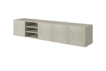 TV skrinka závesná Asha 200 cm s frézovaným frontom i wneka - kašmír