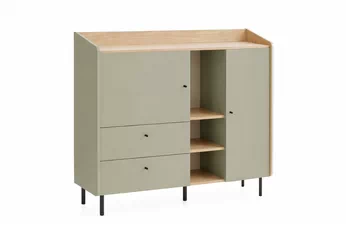 Komoda Fiorenza 125 cm se zásuvkami v barvě eukalyptus a dub baltic dune