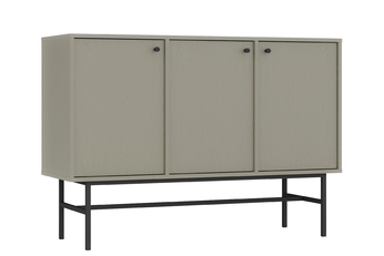 Komoda Lotina 125 cm trojdverová - eukaliptus / Čierny Rošt