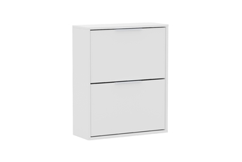 Skrinka na topánky Milo závesná / stojaca dvojúrovňový - Biely