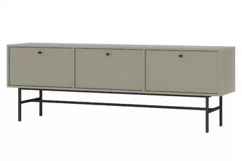 Skříňka RTV Lotina III 3K - 180 cm - eukaliptus / černá Nohy