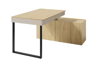 Písací stôl z komoda Luca - bez Pieskový / Dub olejowany