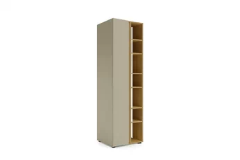 Mladý regál Altea 55 cm s jedněmi dveřmi v barvách eukalyptus a dub baltic dune