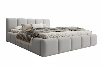 Posteľ čalúnená Tesia 160x200 S vnútorným úložným priestorom- šedý velúr Castel 80