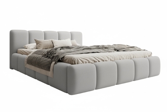 Posteľ čalúnená Tesia 180x200 S vnútorným úložným priestorom- šedý velúr Castel 80