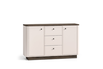 Komoda Amberto 138 cm so zásuvkami - kašmír / Dub windmill dark