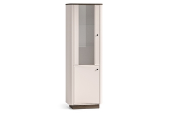 Vitrína vysoká Amberto 65 cm - kašmír / Dub windmill dark