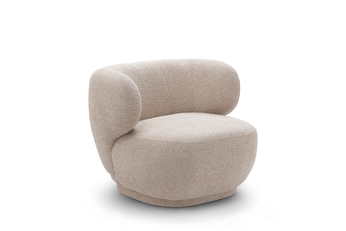 Křeslo čalouněná Skindi - béžová bukla Catch Me 02