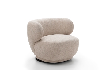 Křeslo čalouněná Skindi obrotowy - béžová boucle Catch Me 02