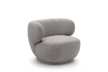 Křeslo čalouněná Skindi - šedá bukla Catch Me 24