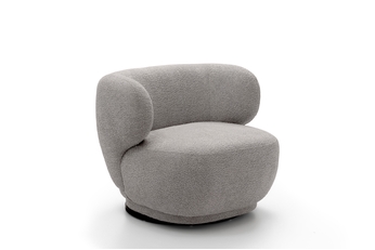 Křeslo čalouněná Skindi obrotowy - šedá boucle Catch Me 24