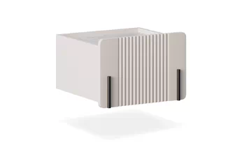 Nočný Stolík Malmi 45 cm závesná z szuflada - kašmír / crema bianca / Čierny