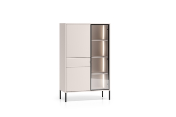 Vitrína vysoká Harmona 92 cm z szuflada i oswietleniem - kašmír