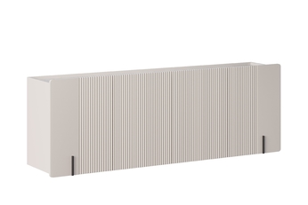 Komoda Malmi 200 cm čtyřdveřová závěsná - kašmír / crema bianca / černá