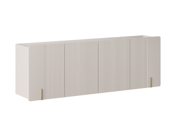 Komoda Malmi 200 cm čtyřdveřová závěsná - kašmír / crema bianca / zlatá