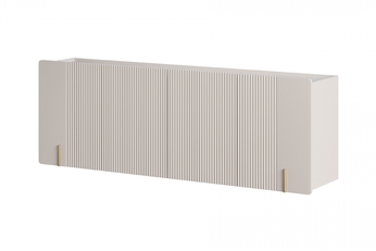 Komoda Malmi 200 cm závesná - kašmír / crema bianca / zlaté