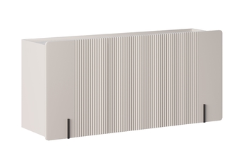 Komoda Malmi 150 cm třídveřová závěsná - kašmír / crema bianca / černá