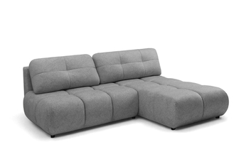 Rohová sedacia súprava Lerio s funkciou spánku - jasno šedá dzianina hydrofobowa Blur 18