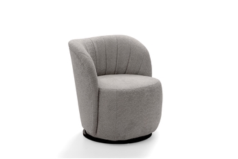 Kreslo odpočinkové Soya otočna - šedá boucle Catch Me 24