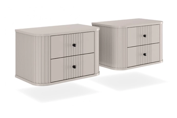 Komplet szafek nocnych wiszacych Vesper 56 cm - kašmír / zlote úchyty