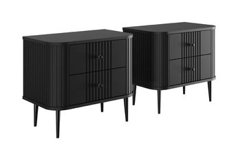Komplet szafek nocnych Vesper 56 cm - Čierny / čierny nožičky