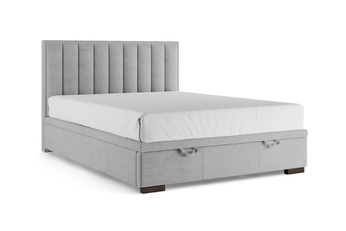 Boxspring posteľ Misel 160x200 S vnútorným úložným priestorom- šedý zamat Magic Velvet 2240 / nožičky Venge