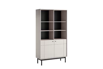 Regál na ksiazki Jolinio 104 cm - kašmír / černé nožičky