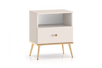 Nočný Stolík Narelli 06 - 50 cm - kašmír / zlote nožičky