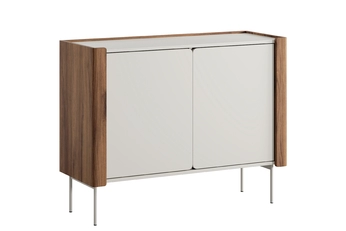 Komoda Pelavo 105 cm dvoudveřová - kašmír / ořech warmia