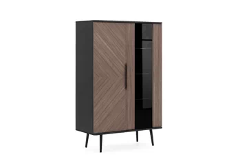 Vitrína Eterio 90 cm - captains deck / černá grafit