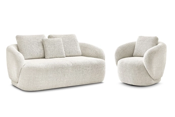 Komplet čalouněná Pohovka Finezal 2-os + Křeslo obrotowy