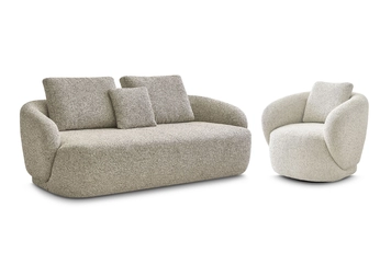 Komplet čalouněná Pohovka Finezal 3-os + Křeslo obrotowy