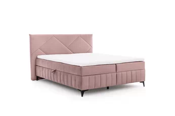 Pat Boxspring  Wasil 160x200 cu spațiu de depozitare - roz catifea hidrofobă Element 18