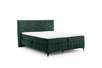 Pat Boxspring  Wasil 160x200 cu spațiu de depozitare - verde catifea hidrofobă Element 12