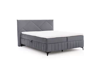 Pat Boxspring  Wasil 160x200 cu spațiu de depozitare - gri catifea hidrofobă Element 23 