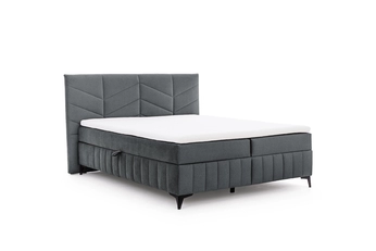 Pat Boxspring  Penia 160x200 cu spațiu de depozitare - grafit catifea hidrofobă Element 22